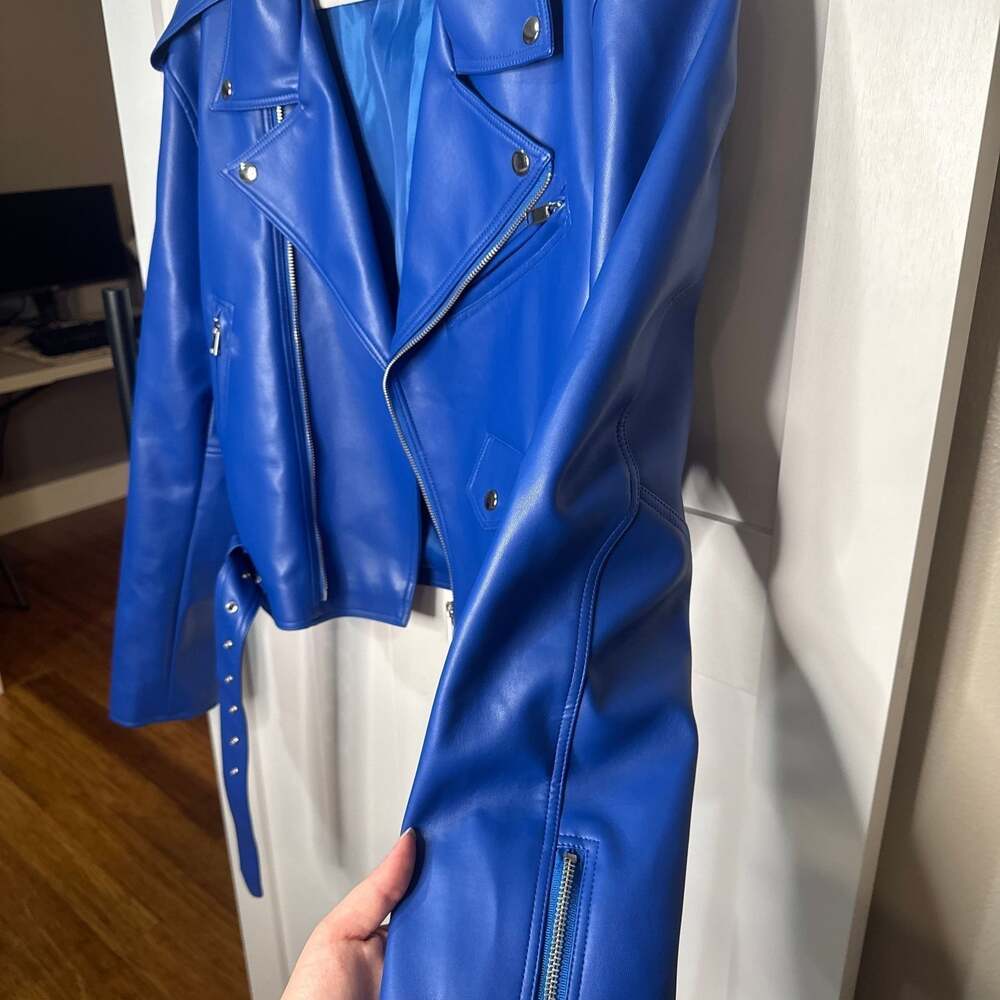 Emma Pleather Rider Jacket - Picture 5 of 11